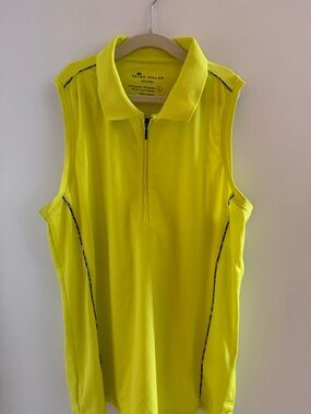 Peter Millar Neon Yellow Performance Wicking Top